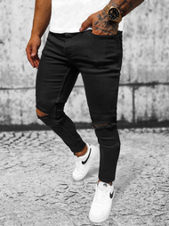 Moške Kavbojke Črne OZONEE E/5391/02