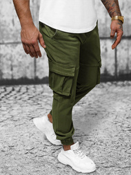 Moške Hlače Chino Jogger Zelene OZONEE NB/MP0105MVZ