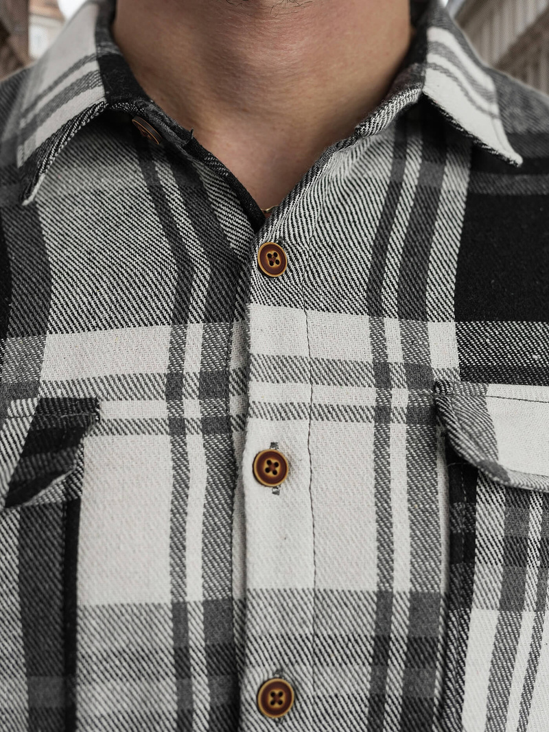 Moška srajca črno-bela OZONEE NB/MC728N/3