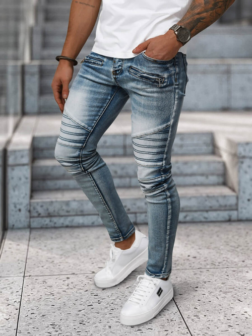 Moške kavbojke jogger modre OZONEE NB/MP0094BSZ