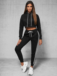 Ženski dvodelni komplet trenirka črn OZONEE JS/8C67/3