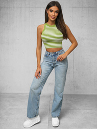 Ženski brezrokavnik zeleno/beli OZONEE O/JK6557