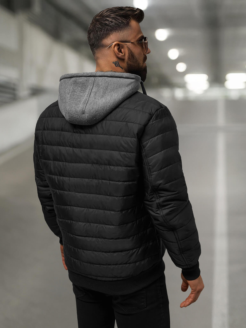 Moška jakna črna OZONEE JS/8M985/392