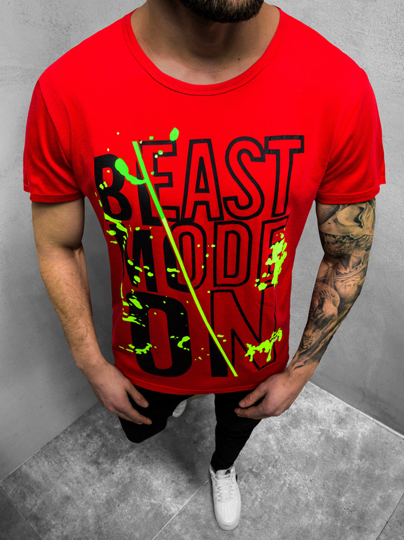 Moška majica rdeča OZONEE JS/KS1949Z