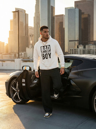 Moška jopa s kapuco bela OZONEE JS/65B3909/1Z