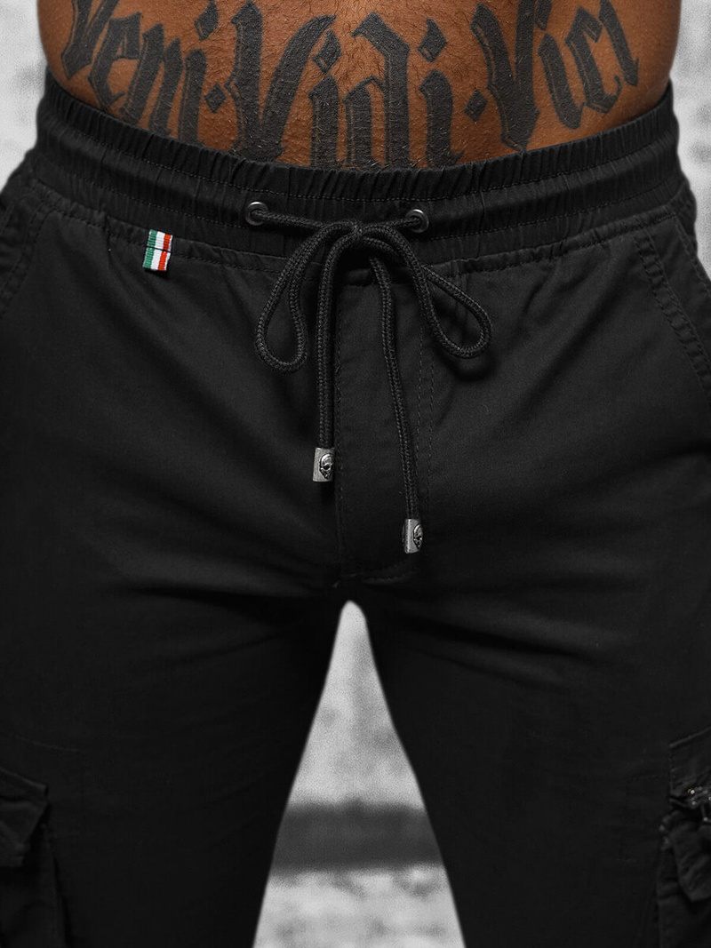 Moške Hlače Chino Jogger Črne OZONEE NB/MP0201N