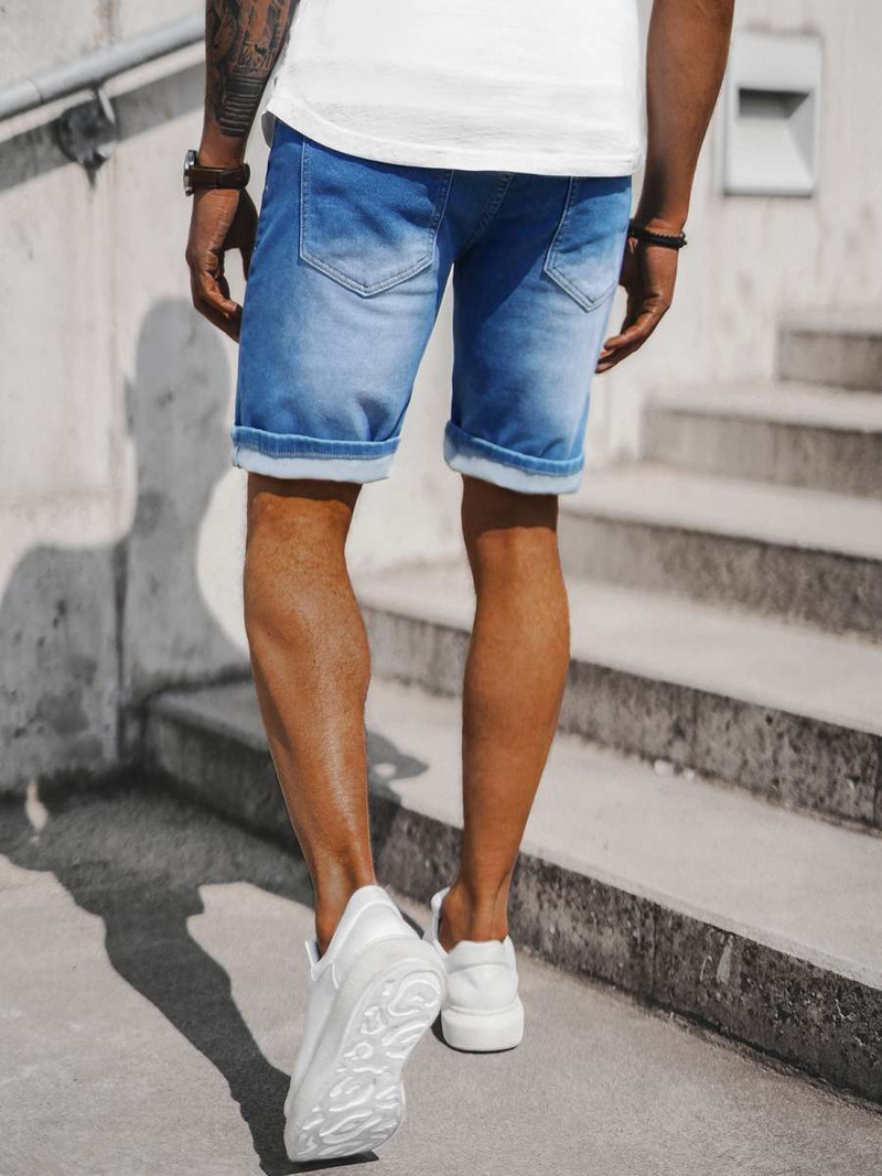 Moške Kratke Jeans Hlače Svetlomodre OZONEE NB/MP0060BZ