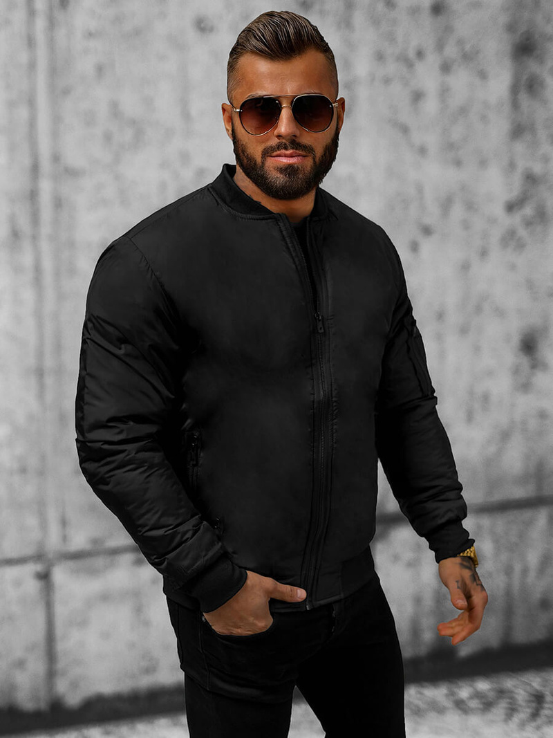 Moška jakna črna OZONEE JS/AK95Z