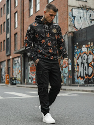 Moška jopa s kapuco črna OZONEE O/B266Z