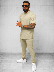 Moške hlače chino bež OZONEE O/K971SP