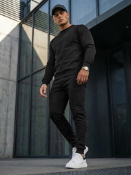 Moška trenirka črna OZONEE JS/68C10380/3Z