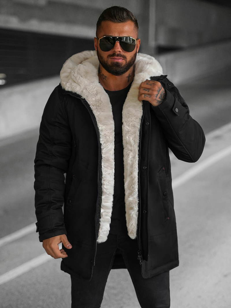 Moška zimska jakna črna OZONEE JS/22M319/392Z