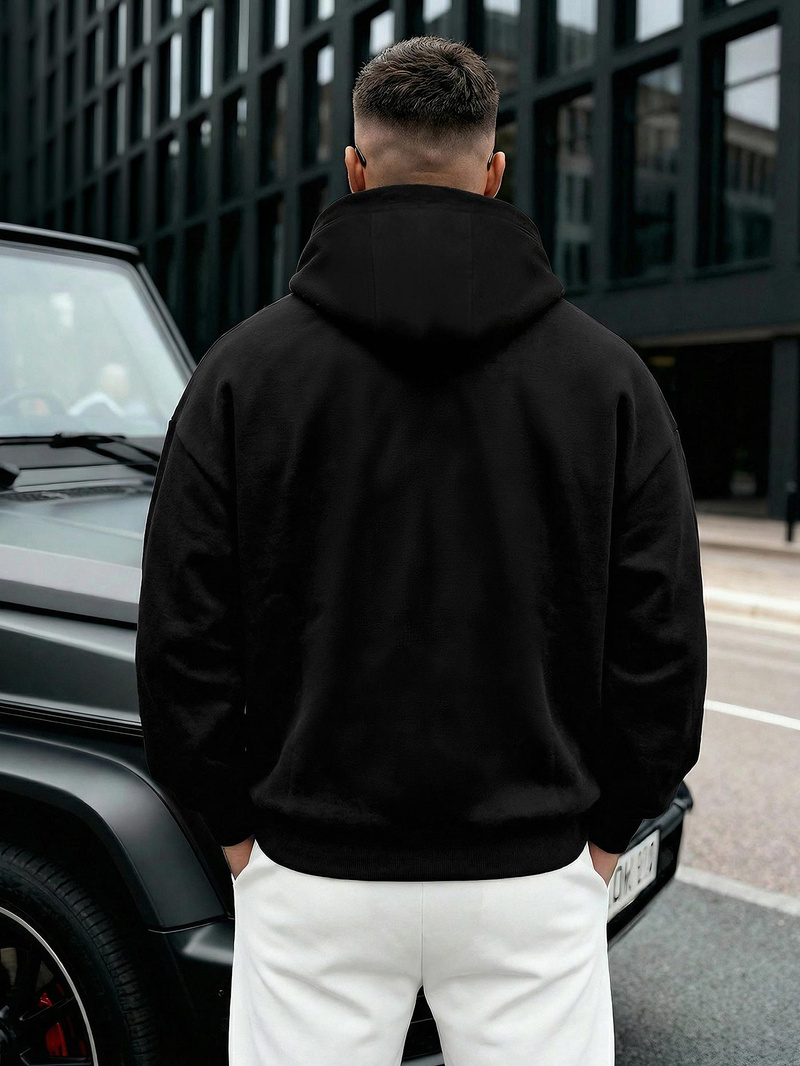 Moška jopa s kapuco črna OZONEE JS/8B1968/3