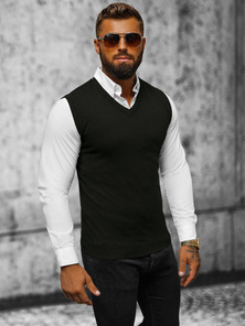 Moški pulover črni OZONEE NB/MM6005/4Z