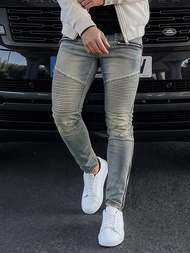 Moške Kavbojke modre OZONEE O/EM8886Z