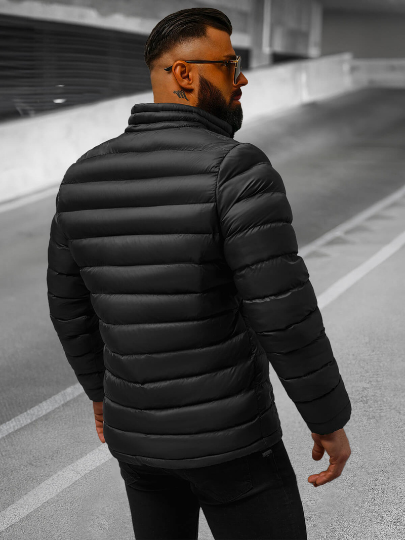 Moška prehodna jakna črna/2 OZONEE JB/JP1111