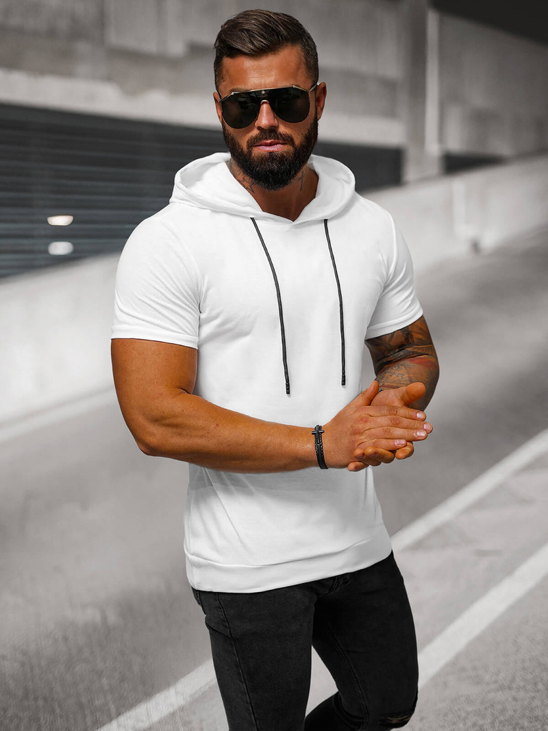 Moška navadna majica beli OZONEE JS/8T955/1