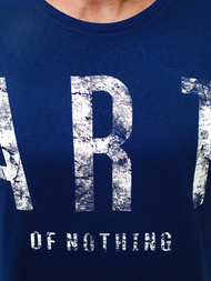 Moška majica z dolgimi rokavi mornarsko modra OZONEE O/1292Z