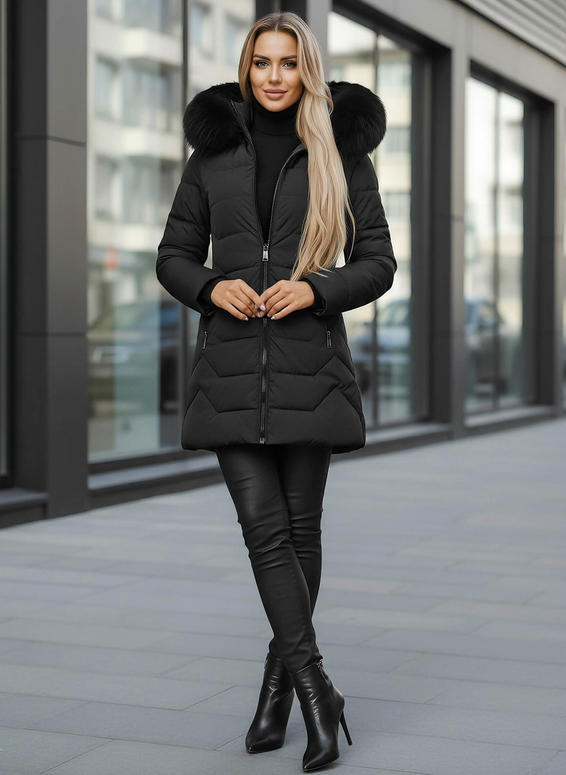 Ženska jakna črna OZONEE JS/16M9121/392Z