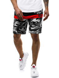 Moške kratke hlače sive OZONEE JS/KK300157