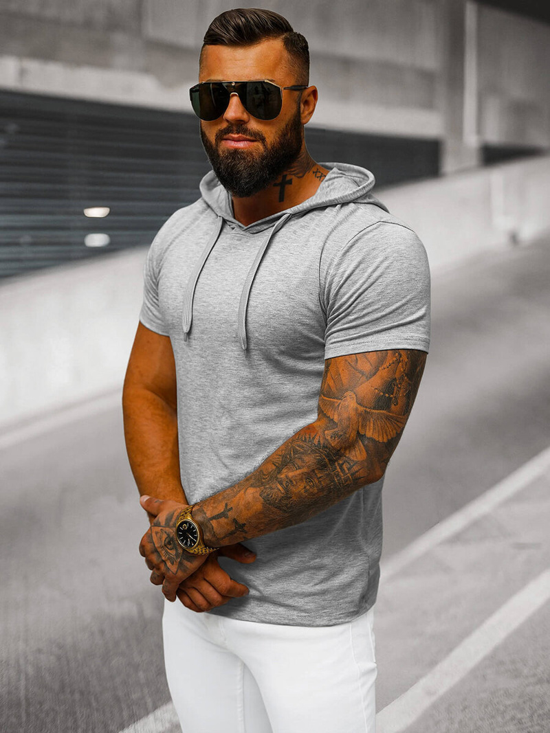 Moška navadna majica siva OZONEE JS/8T89/2