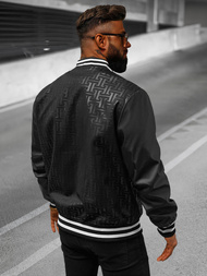 Moška prehodna bomber jakna črna OZONEE O/3A172Z