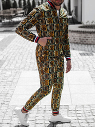 Komplet moški - jakna in hlače chino črno-zlati OZONEE O/5553/21