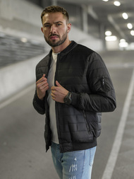 Moška jakna črna OZONEE JS/8M985/392Z