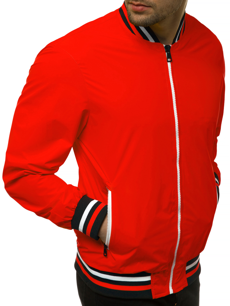 Moška bomber jakna rdeča OZONEE N/6197