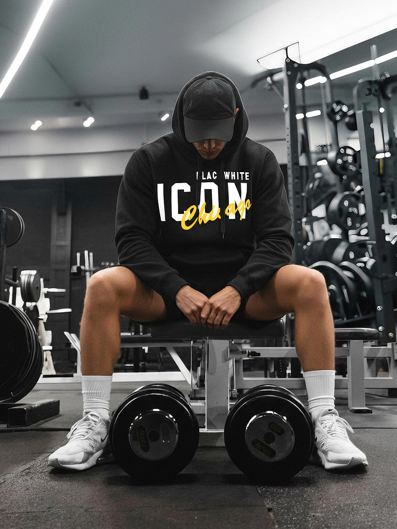 Moška jopa s kapuco črna OZONEE JS/8B1736/3