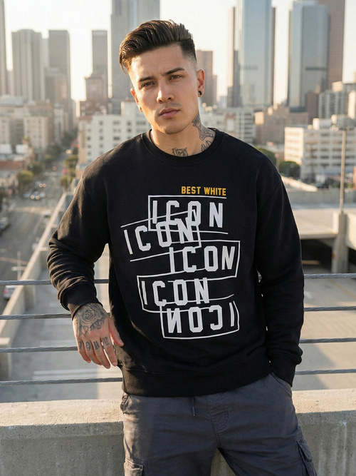 Moška jopa črna OZONEE JS/8B1763/3Z