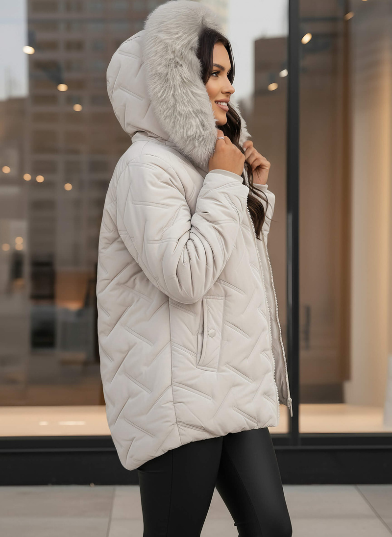 Ženska jakna svetlo-siva OZONEE JS/16M9296/280Z