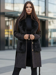 Ženski plašč črna OZONEE JS/53M5200/1Z