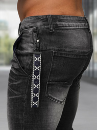 Moške Kavbojke Črne OZONEE NB/MP0091N