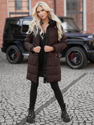 Ženska zimska jakna čokolada OZONEE JS/16M9302/158Z