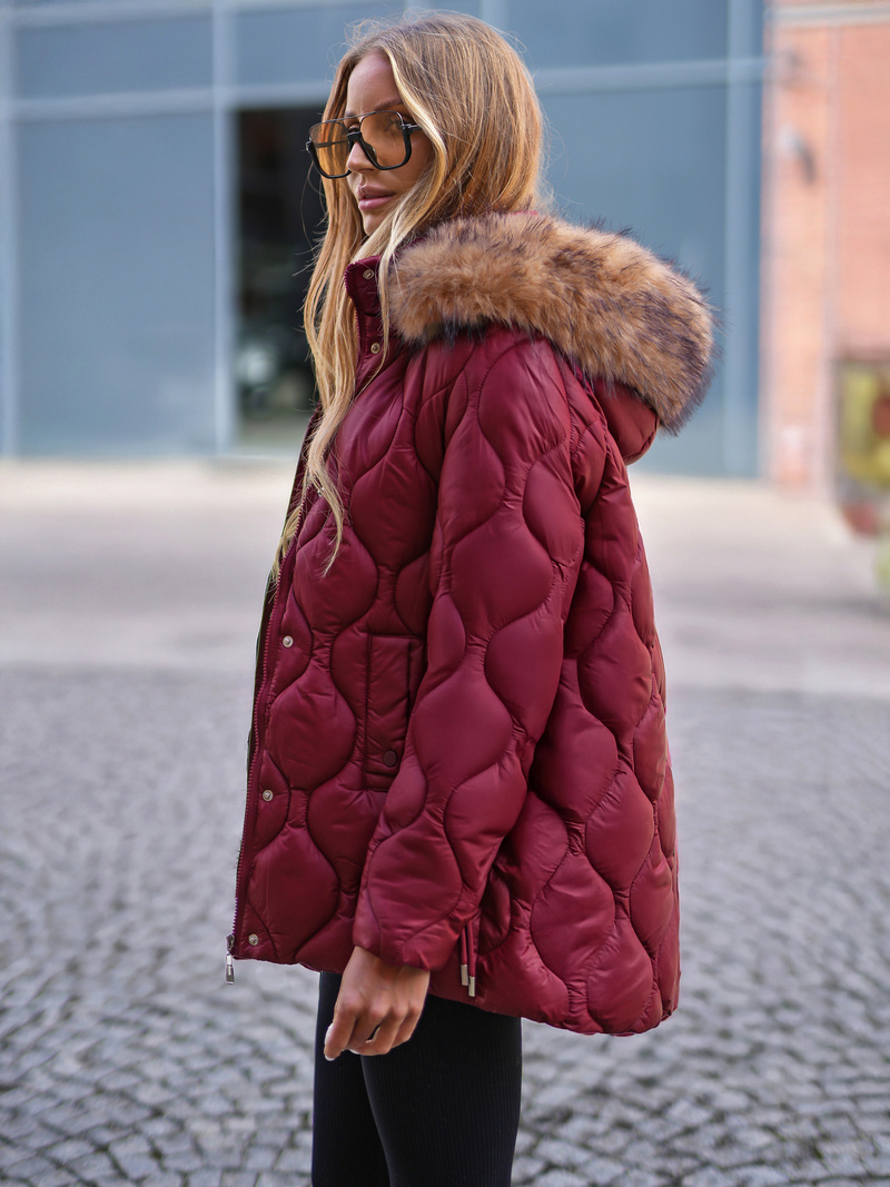 Ženska jakna bordo OZONEE JS/5M3226/1