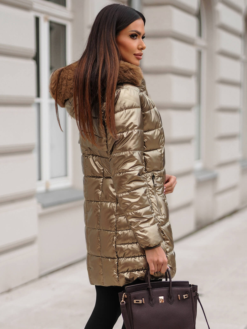 Ženska jakna zlato OZONEE JS/16M9120/403Z