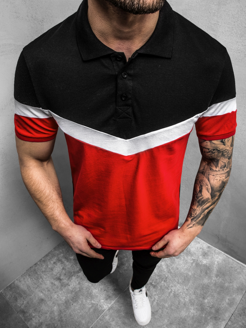 Moška polo majica rdeča OZONEE O/1501Z