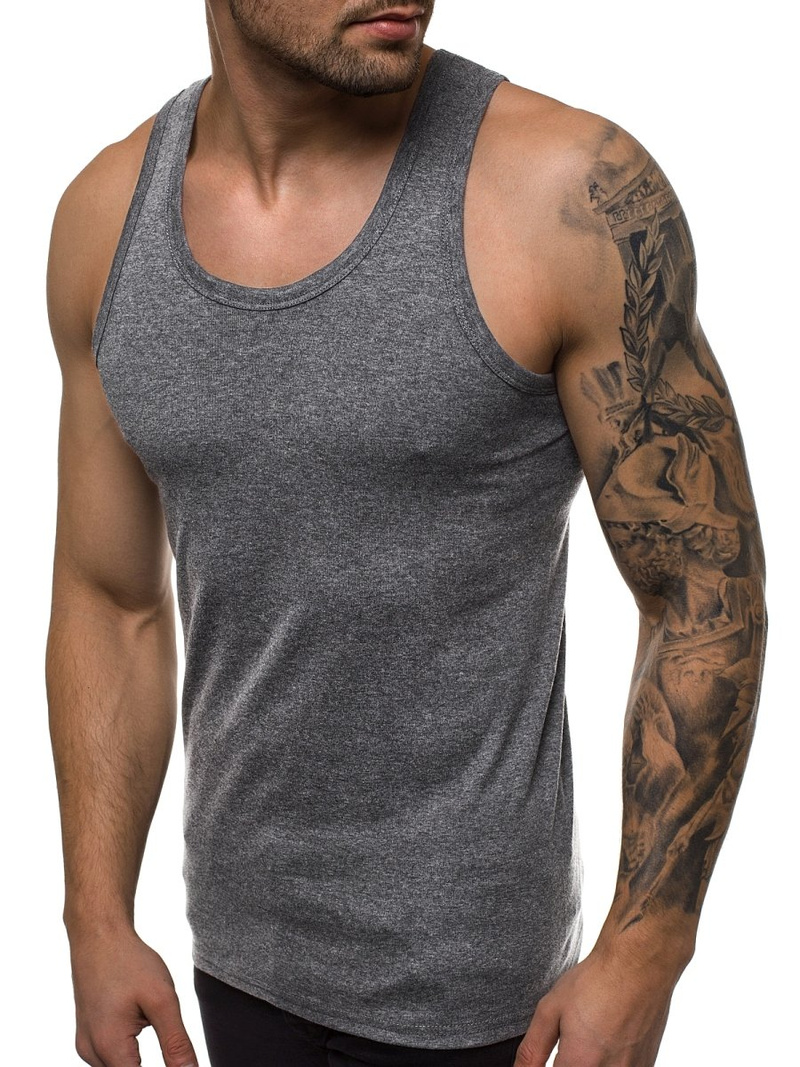 Moška majica brez rokavov temnosiva OZONEE JS/NB001