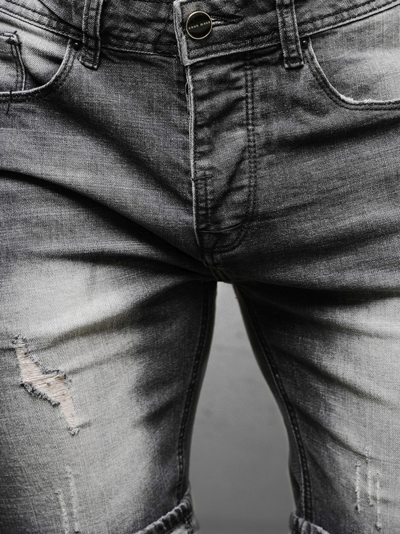 Moške Kratke Jeans Hlače Črne OZONEE NB/MP0044N