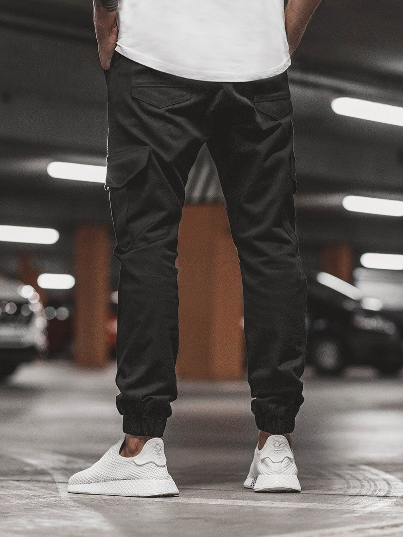 Moške hlače jogger črne OZONEE A/404