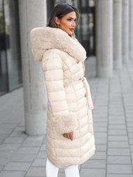 Ženski plašč bež OZONEE JS/5M3160/254Z