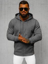 Moška jopa s kapuco temno-siva OZONEE JS/2008Z