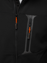Moška softshell jakna črno-oranžna OZONEE GE/12262