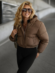 Ženska jakna čokolada OZONEE JS/5M3360/158