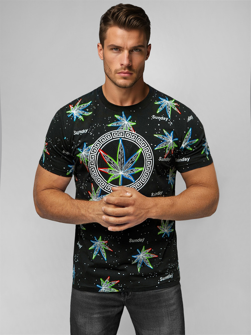 Moška majica črna OZONEE O/T136/3Z