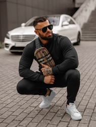 Moška trenirka črna OZONEE JS/68C10385/3Z