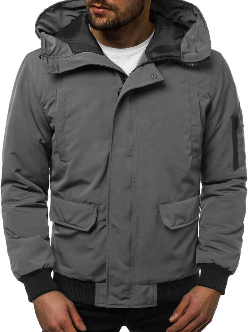 Moška zimska jakna siva OZONEE JS/2019005