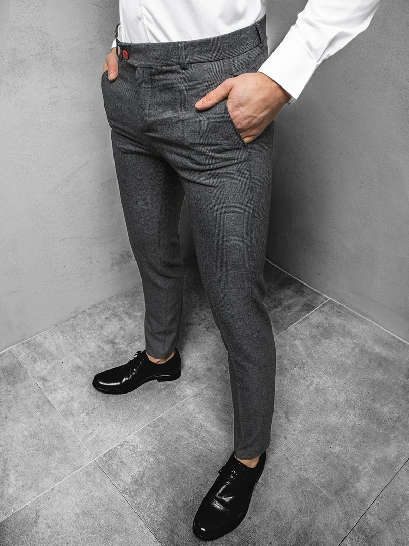 Moške kratke jeans hlače grafitne OZONEE DJ/5509