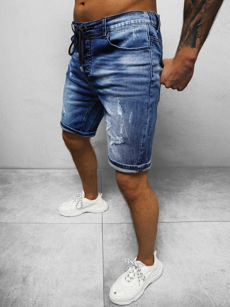 Moške Kratke Jeans Hlače Temno Modre OZONEE NB/MP0035BS